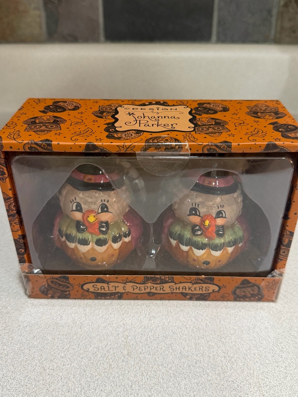 Johanna Parker Turkey Salt & Pepper Shaker Set NWT #thanksgiving #turkey